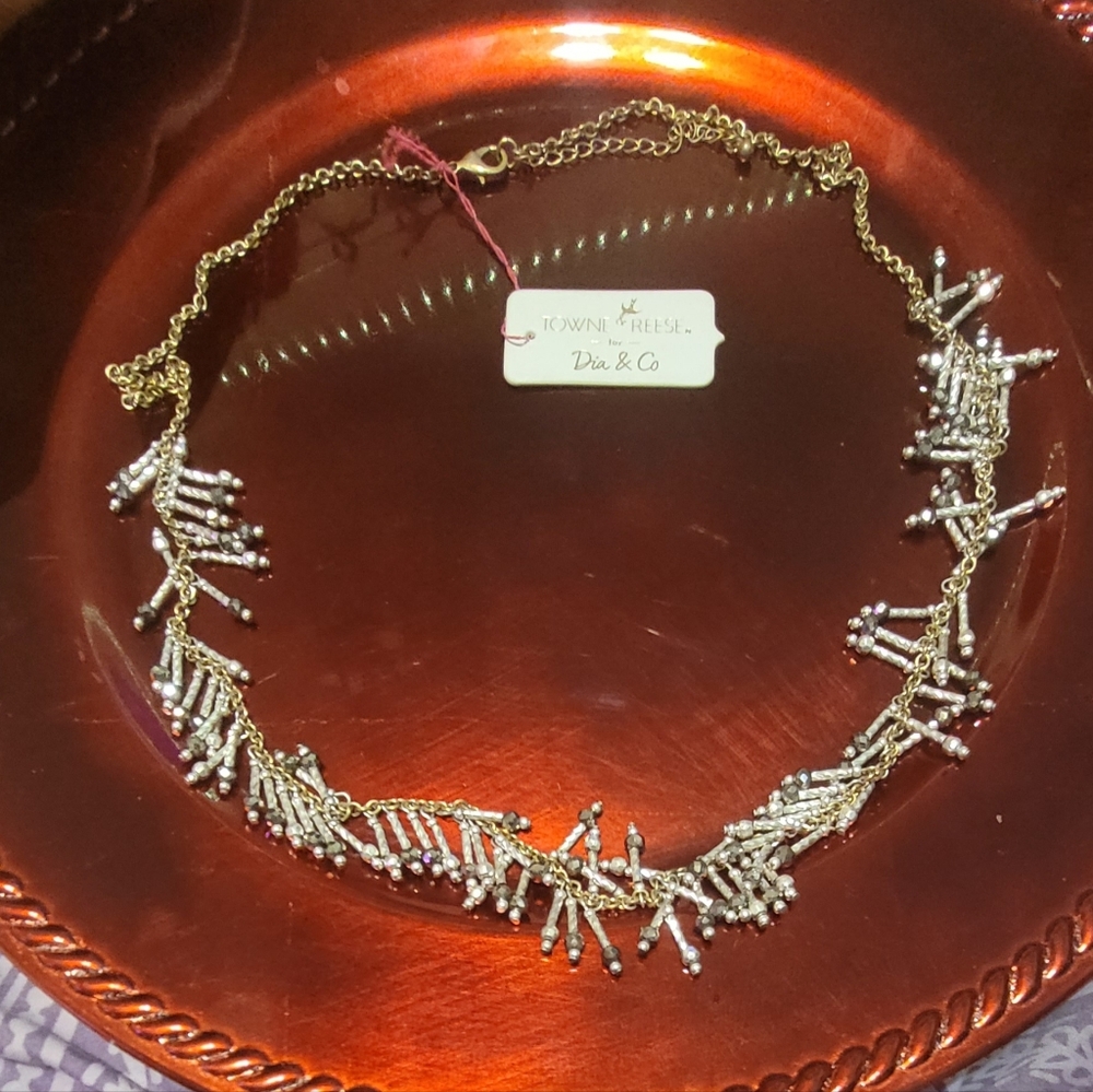 Dia & Co Gold Necklace with Silver Detailing